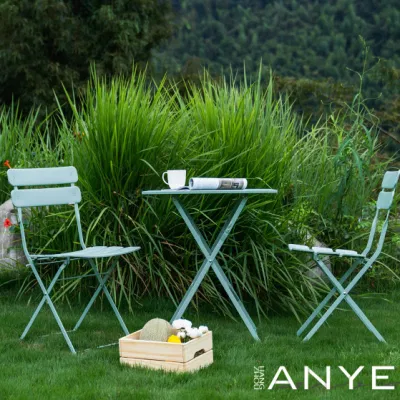  Outside Coffee Shop Furniture Rust Resistant Maintenance Free Steel Dining Table Tea Table