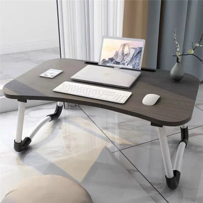  Custom Wooden Folding Adjustable Laptop Table Portable Adjustable Computer Table for Bed