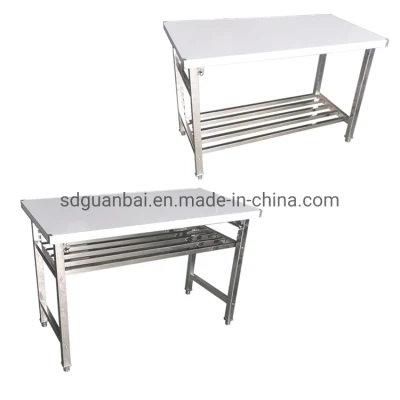  Commercial Kitchen Equipment Stainless Steel Portable Folding Work Table for Outdoor Dining Table Folded Workbench