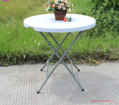 Folding Round Table Portable Large Round Table for 2-4 People