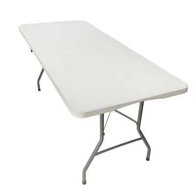 Factory Custom Metal Iron Legs Plastic Laptop 6 FT Folding Table