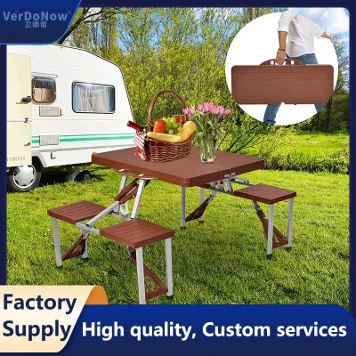  Outdoor Picnic Desk Collapsible Table Foldable