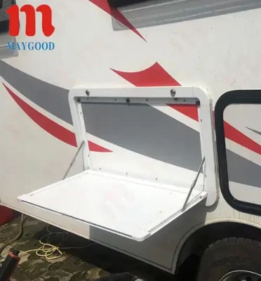  Maygood Aluminum White Black Truck Trailer and Camping Car Body Part Folding Table Outside External Picnic Tables