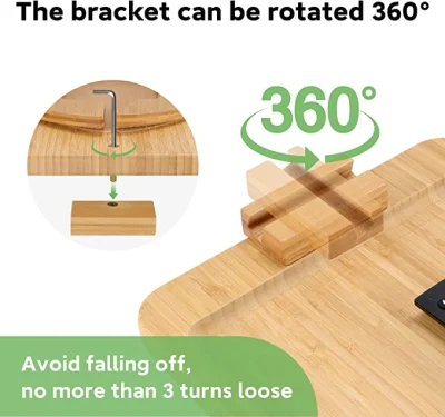  Bamboo Wooden Couch Armrest Sofa Tray Couch Cup Storage Holder Foldable Bamboo Sofa Arm Tray Table