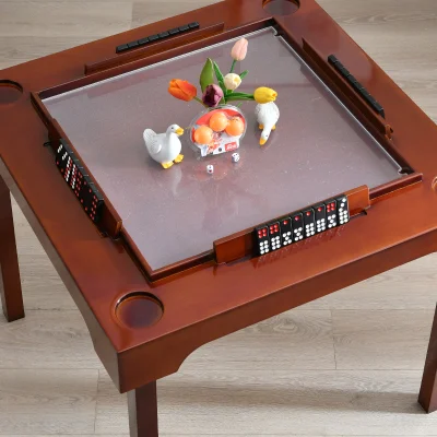  Fashionable Multi-Functional Poker Table Wooden Domino Game Fold-Able Table