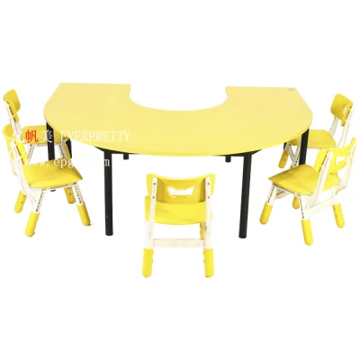 Kids Study Table Set Children Plastic Folding Table and Chair