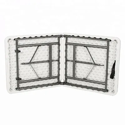 6FT 8FT White Outdoor Rectangular Garden Plastic Folding Table