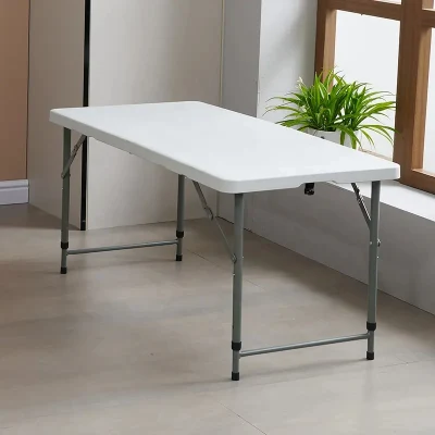 6FT 8FT White Outdoor Rectangular Garden Plastic Folding Table