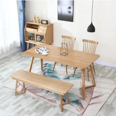  Solid Wood Folding Table Small Household Dining Table and Chair Simple Modern Portable Folding Table