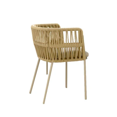 Outdoor Unique Creative Design Dining Table and Rattan Chairs Garden Furniture