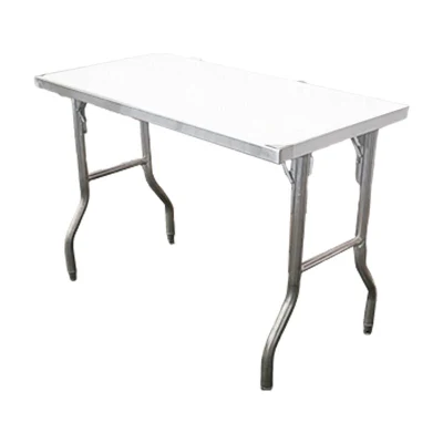  Small Portable Folded Workbench Stainless Steel Kitchen Folding Work Table for Outdoor Use