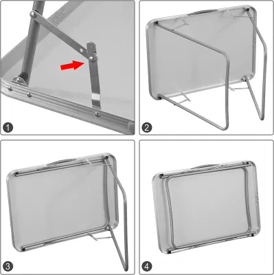  Suitcase Portable Outdoor Picnic Camping Small Folding Tables Lightweight Aluminum Modern