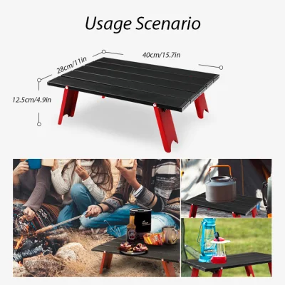 Kinggear Mini Folding Table Outdoor Camping Mini Portable Portable Kitchen Foldable Table