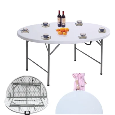  Wedding Banuqet 60 Inch Fold in Half Top 5FT White Round Folding Tables