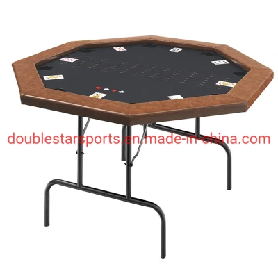  8 Player Poker Table Casino Table with Steel Cup Holders for Home Leisure Used