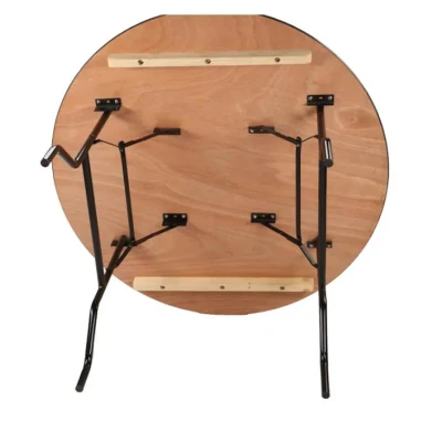 Banquet Events Circular Portable 48 Inch Folding Solid Wood Round Table for Dining