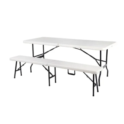 Outdoor 6 FT Folding Table with Chairs