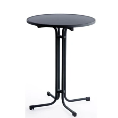  Modern Party Black Tall Top Plastic Folding Round Cocktail Table
