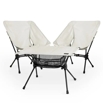  Outdoor Folding Lightweight Custom Logo Aluminium Picnic Camping Chair and Table Set
