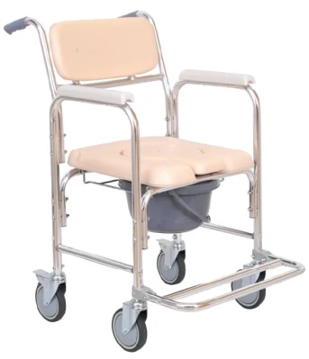 Medical Appliances Simple Toilet Commode Chair with Aluminum Foot Pedal