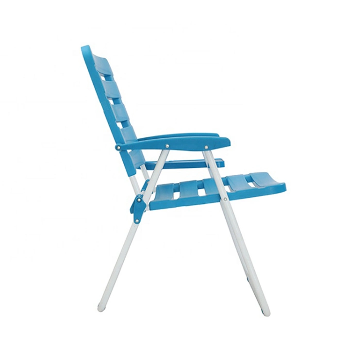 PP Board Outdoor Lightweight Plastic Folding Beach Chair with Side Table