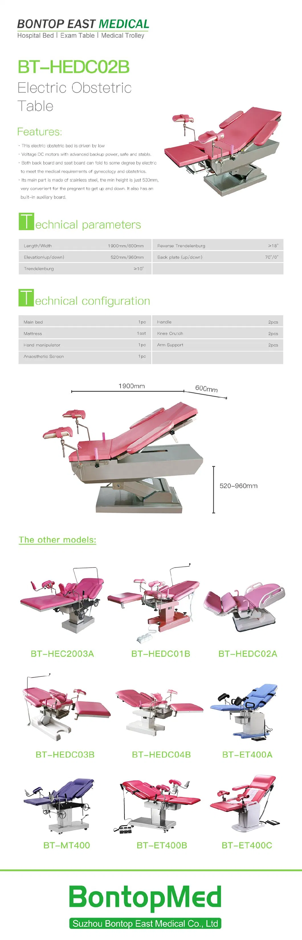 Economic Electric Hydraulic Multi-Purpose Obstetric Delivery and Gynecologic Surgeries Examination Table