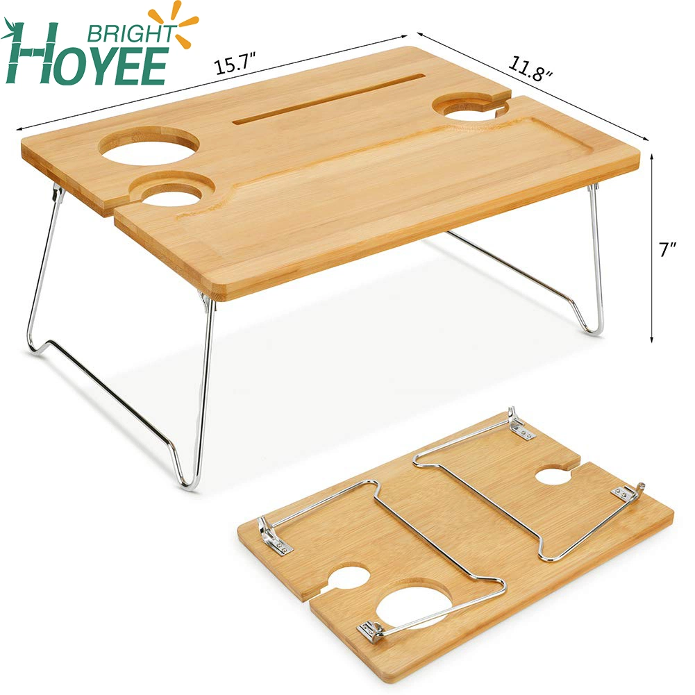 Picnic Wine Table Portable and Foldable Picnic Wine and Snack Table Bamboo Wine Holder Table Cheese Tray Outdoor Beach Park Indoor