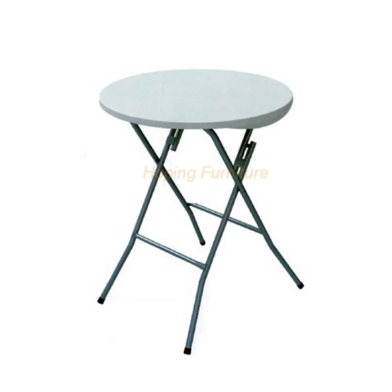 Wholesale Folding Bar Table High Table with Plastic Top and Steel Legs Cocktail Bar Table