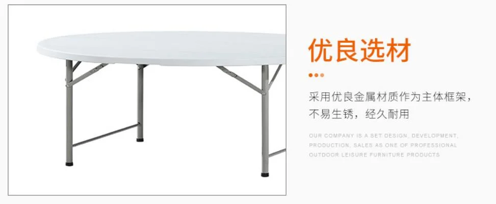 Folding Round Table Portable Large Round Table for 2-4 People