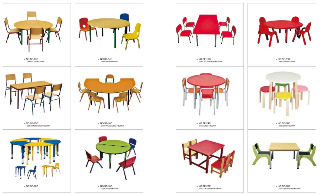 Customized Baby Kids Daycare Children Table and Chair, Kindergarten Preschool Furniture for Nursery Classroom Used