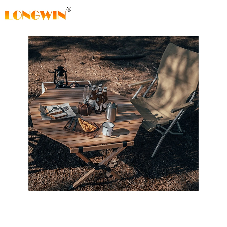 Table Chair with Umbrella BBQ Side Portable Fire Pit Solar Lamp Folding for Dinner Set Picnic Camping Outdoor Tables and Chairs