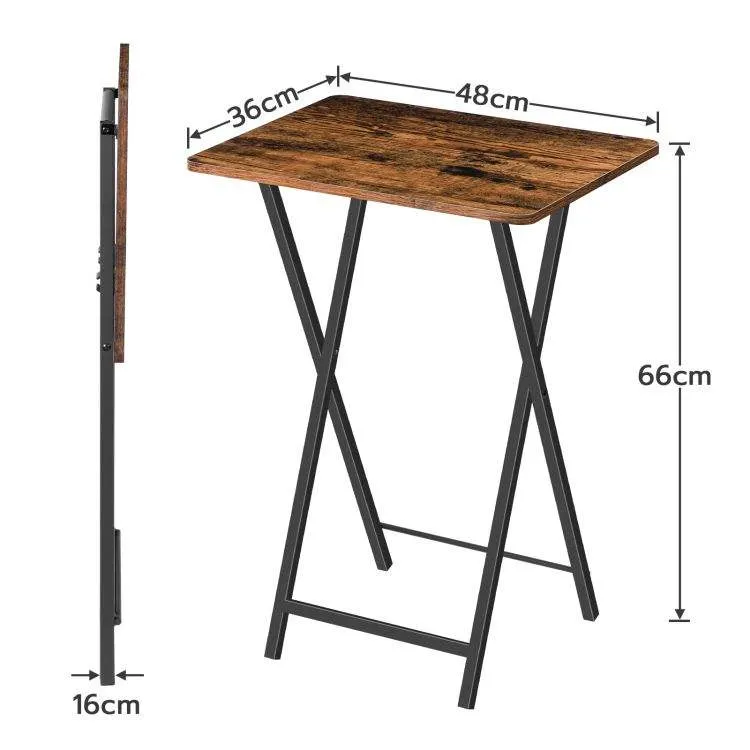Industrial Style Foldable TV Tray Dining Table