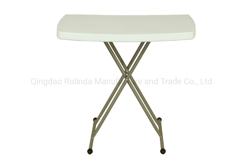 Easy Carry Durable Foldable Adjustable Plastic Camping Patio Folding Table White Plastic Adjustable Height Folding Utility Table