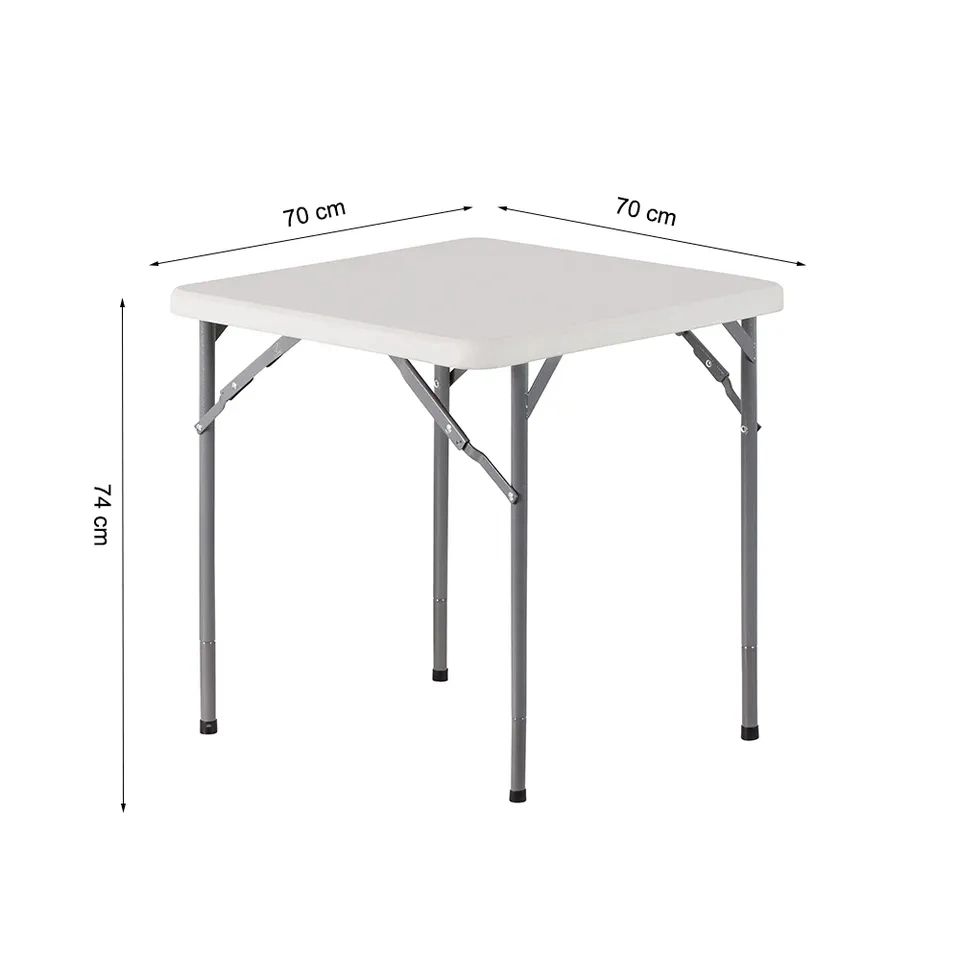 70 Cm Square HDPE Plastic Folding Event and Party Table Outdoor Camping Use Portable Light Folding Mahjong Table