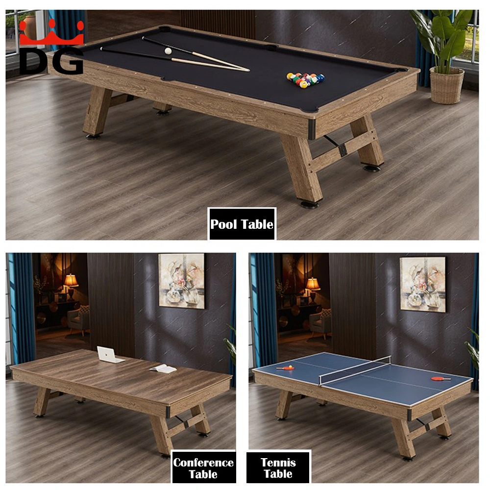 Home 96&prime; Foldable Pool Table 3-in-1 Multifunctional Combination Game Table (Pool Table, Table Tennis, Dining/Conference Table)