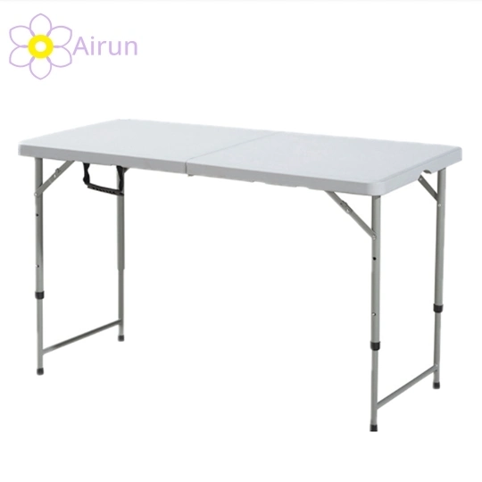 Four-Foot Outdoor Lifting Leg Steel Tube Plastic Small Folding Table