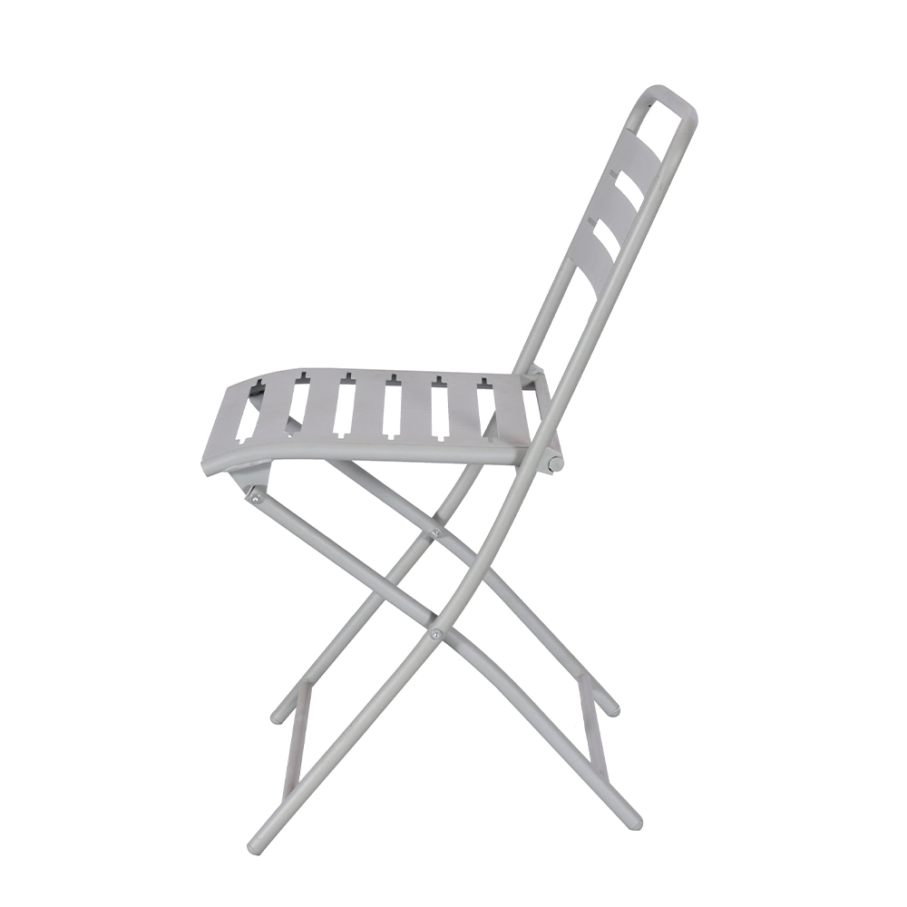 Outdoor Folding Furniture Set Steel Coffee Table and Floding Chair