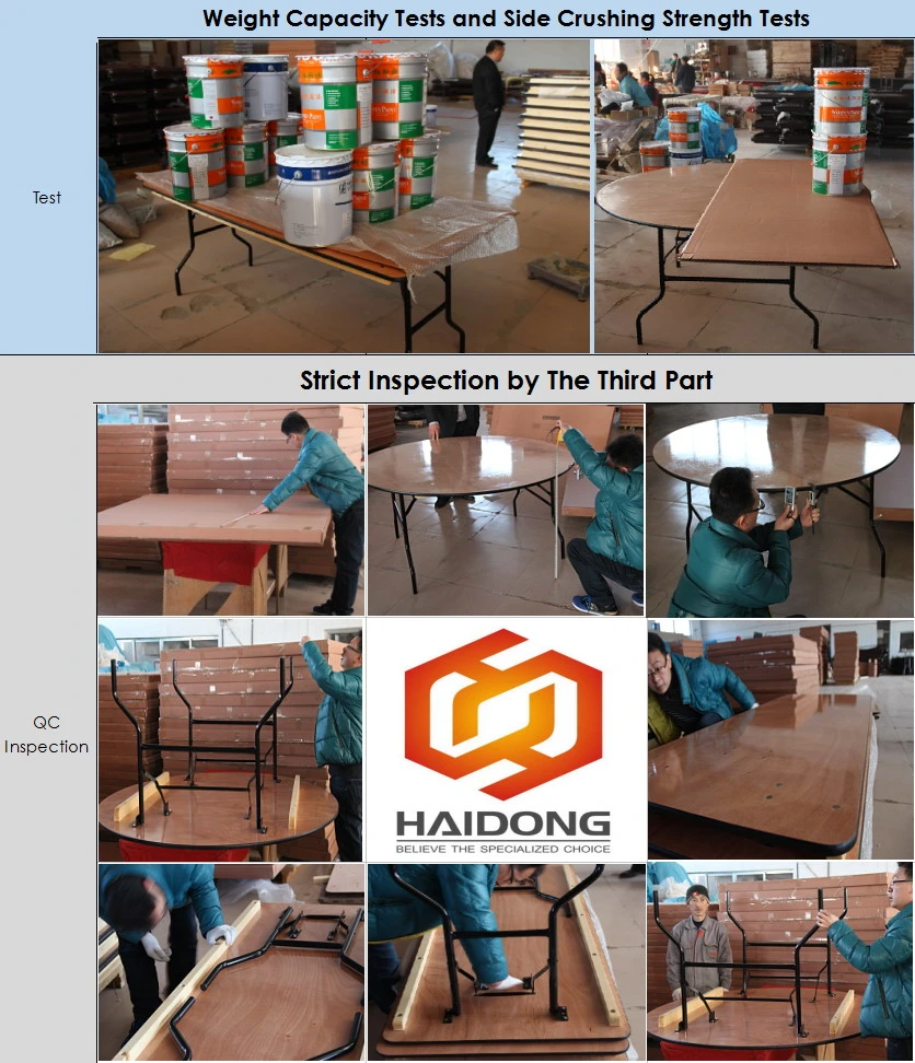 Wholesale Cheap Outdoor Round Rectangle Plywood Folding Tables