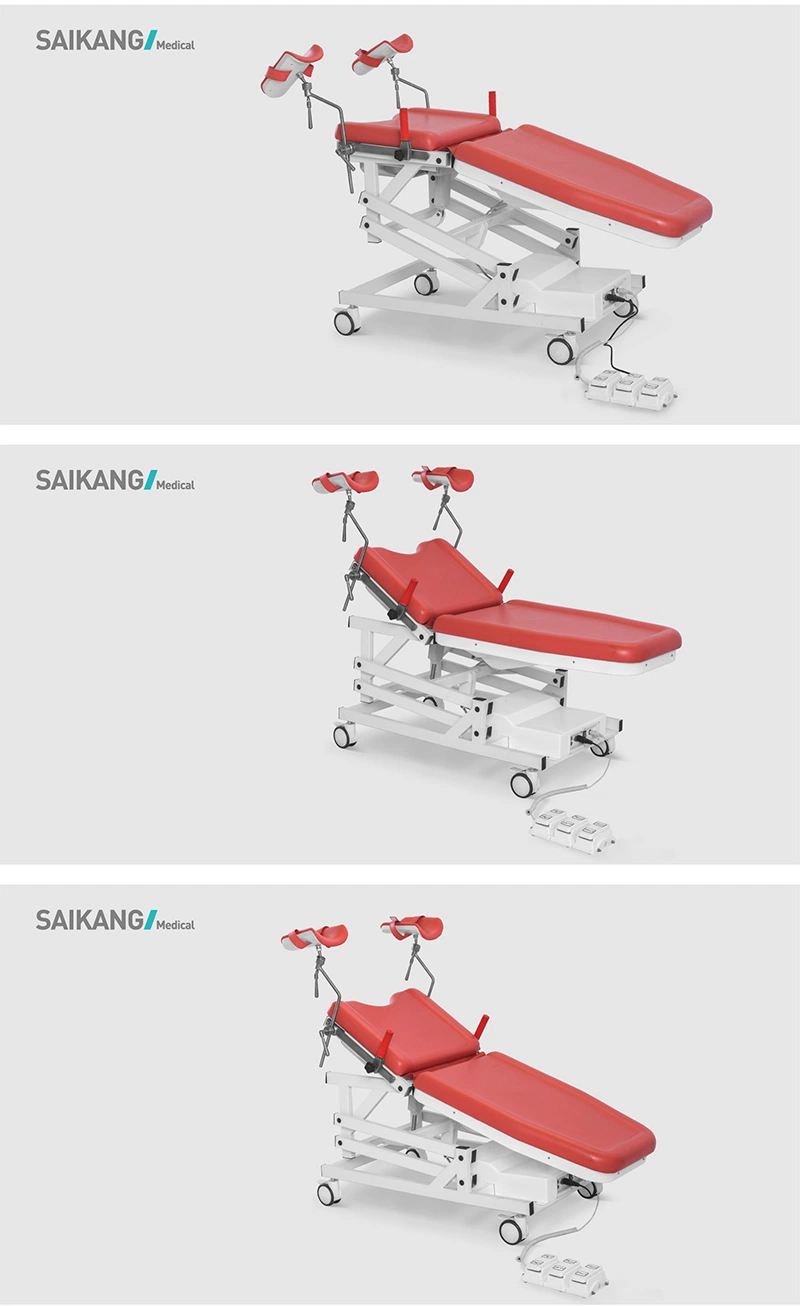 A99-8 Saikang Wholesale Safe Medical Examination Operation Couch Foldable Electric Gynecology Delivery Table