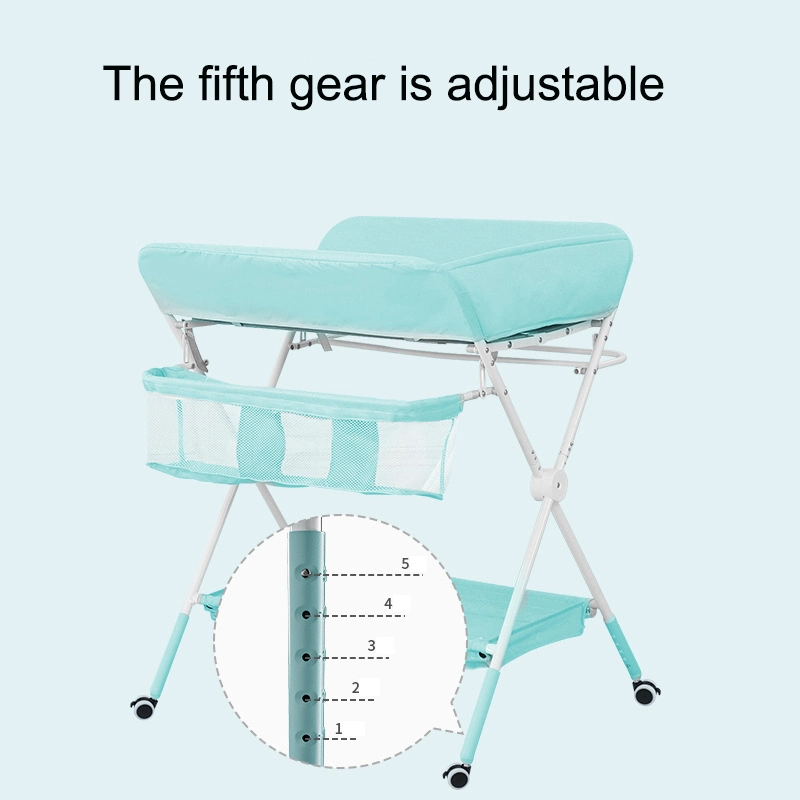 Multipurpose Baby Bathing Table with Storage Basket Kids Foldable Diaper Organizer Portable Baby Bath Nursing Changing Station