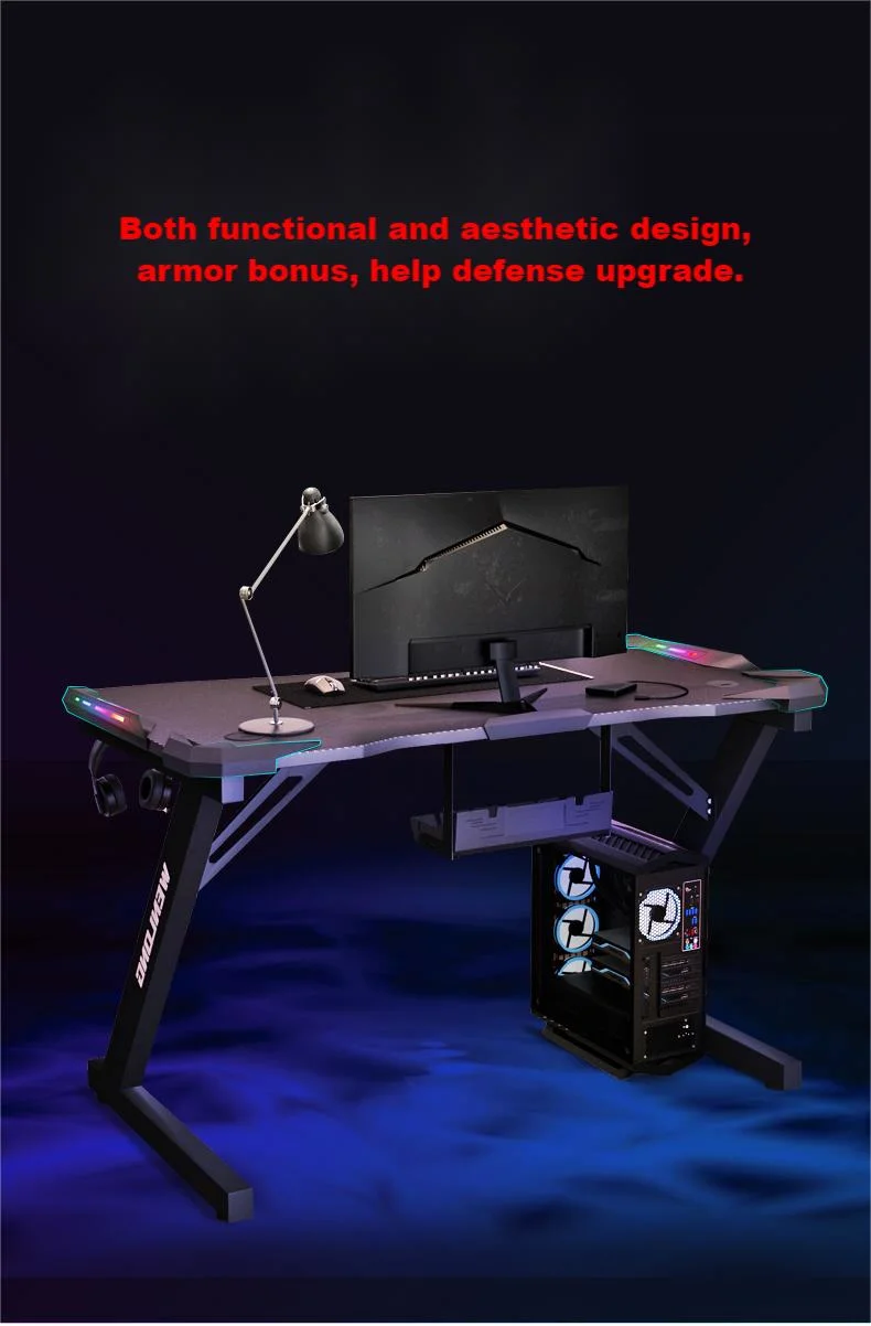 Gaming Desk PC Computer Gaming Table PC Desk with Nice Design LED Light