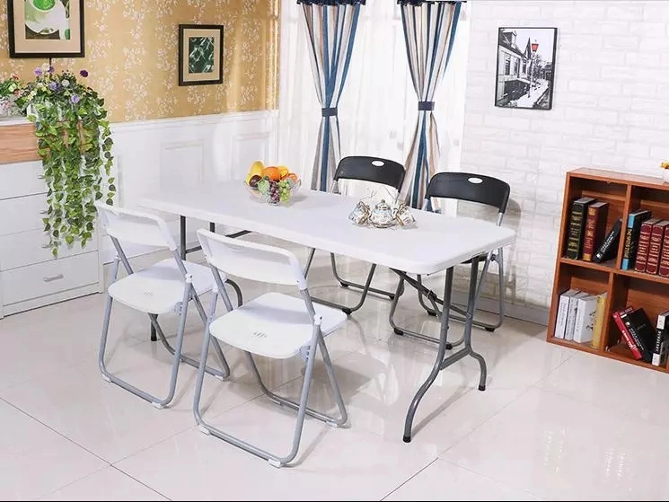 Wholesales Items Plastic Dining Table and Chair Rectangular Folding Table for Wedding