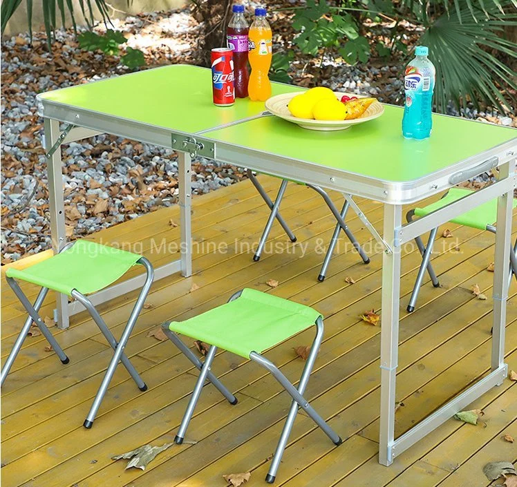 Folding Portable Metal Table Lightweight Aluminum Height Adjustable Outdoor Camping Picnic