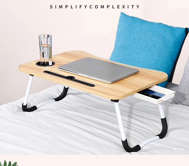 Folding Study Overbed Desk Home Use Hospital Office Laptop Computer Mini Table for Free