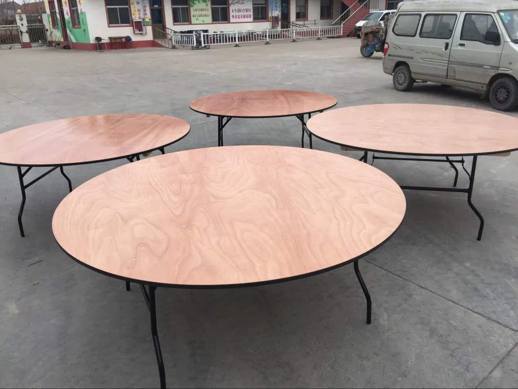 48&prime;&prime; Banquet Round Wood Folding Table