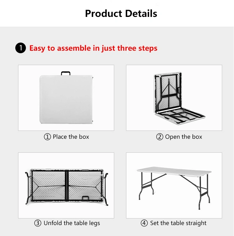 5 Foot Portable Picnic Table Plastic Foldable