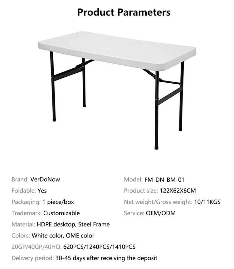 4FT Low Picnic Table Folding Table 4 Foot