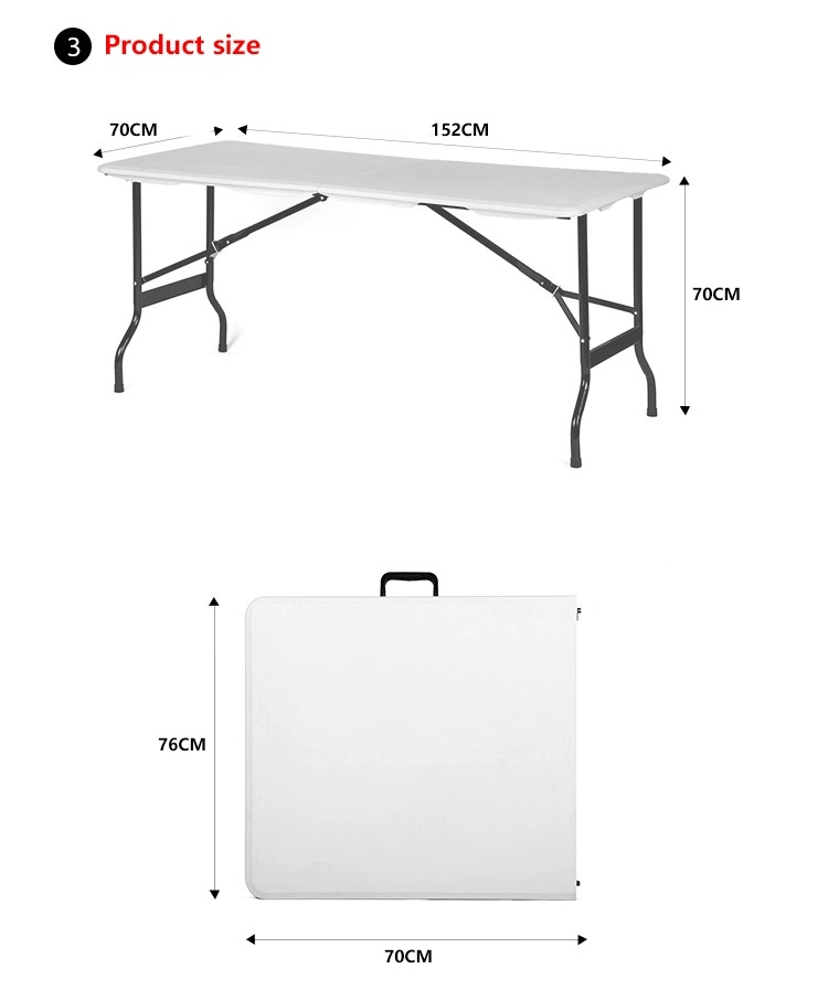 5 Foot Portable Picnic Table Plastic Foldable