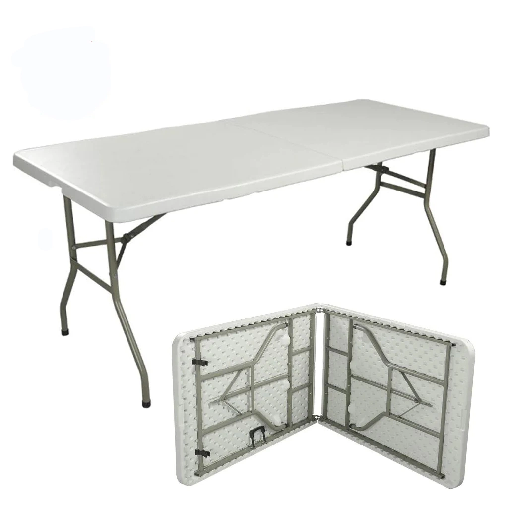 Adjustable Plastic Fold up Bar Tables Outdoor Picnic Portable Height Small Folded Table