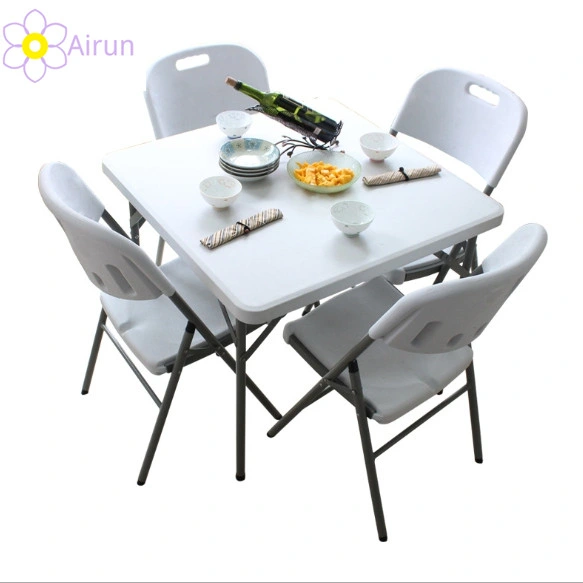 Hot Sale Outdoor White Square HDPE Plastic Folding Table